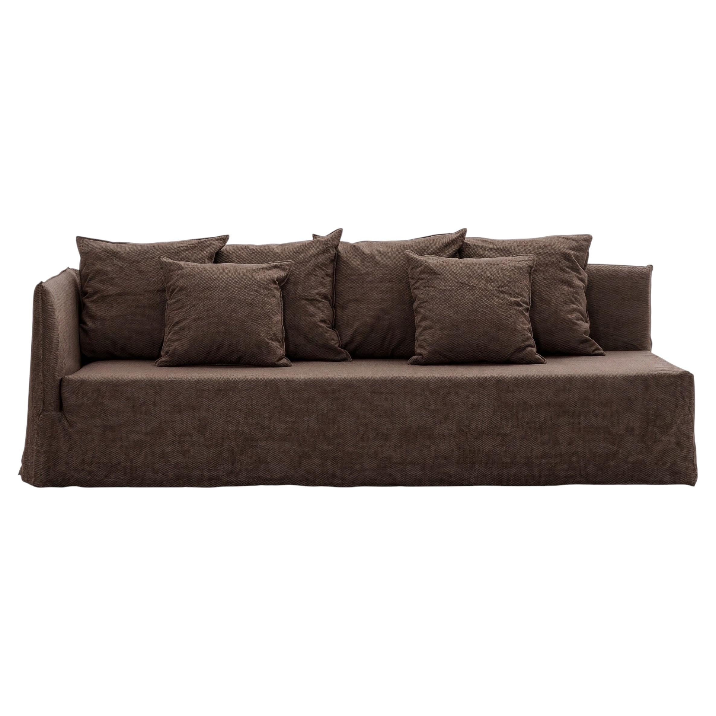 Gervasoni Ghost 32 L - Canapé modulable (accoudoir gauche) - Moka en vente