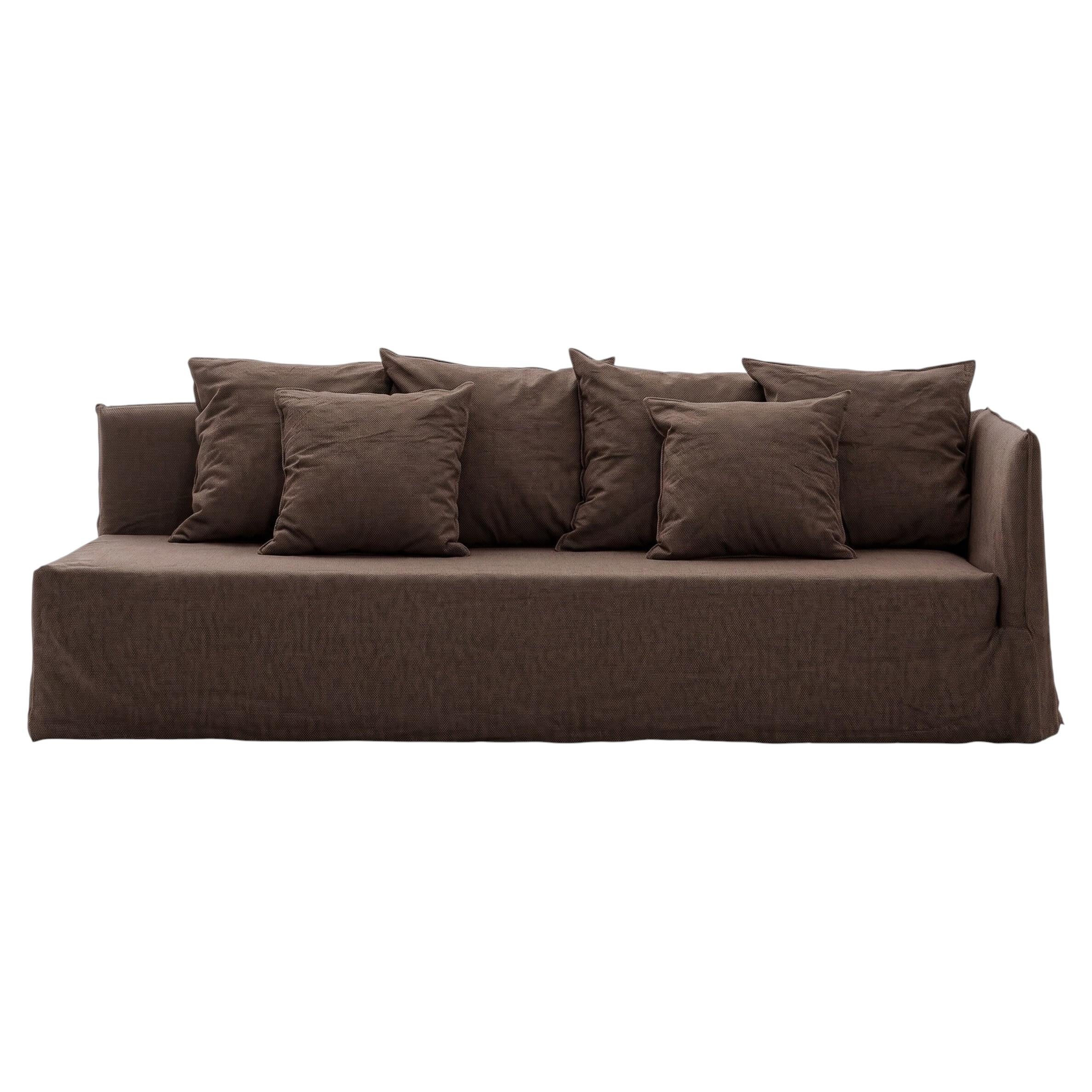 Gervasoni Ghost 32 R - Canapé modulaire (accoudoir droit) - Moka en vente