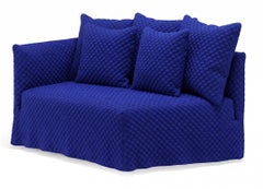 Gervasoni Ghost 35 L Elemento modulare terminale curvo (bracciolo sinistro) 3D blu