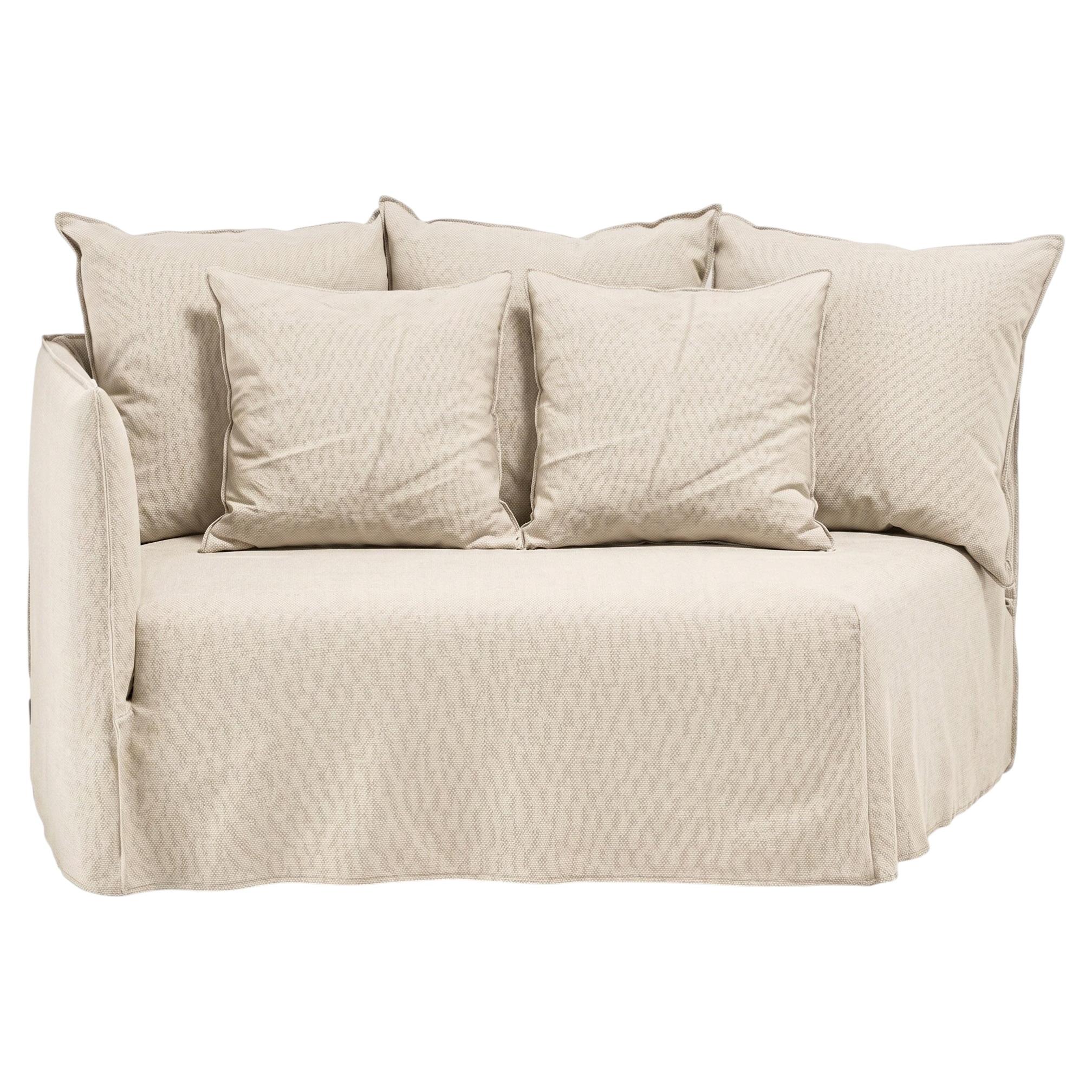Gervasoni Ghost 35 L – Curved Terminal Modular Element (Left Armrest) - Stone