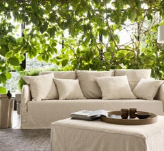 Gervasoni Ghost 36 P – Modular Square Pouf - Stone