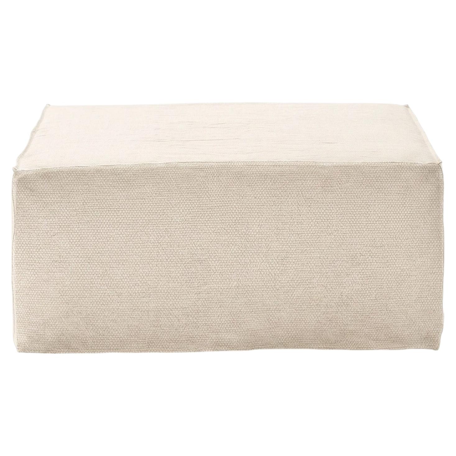 Gervasoni Ghost 36 P – Modular Square Pouf - Stone