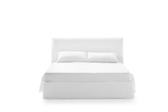 Gervasoni Ghost 80 X Knock Down Bed in White Linen Upholstery by Paola Navone