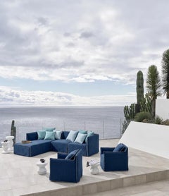 Gervasoni GHOST OUT 05 Outdoor-Sessel - Paola Navone - Blau