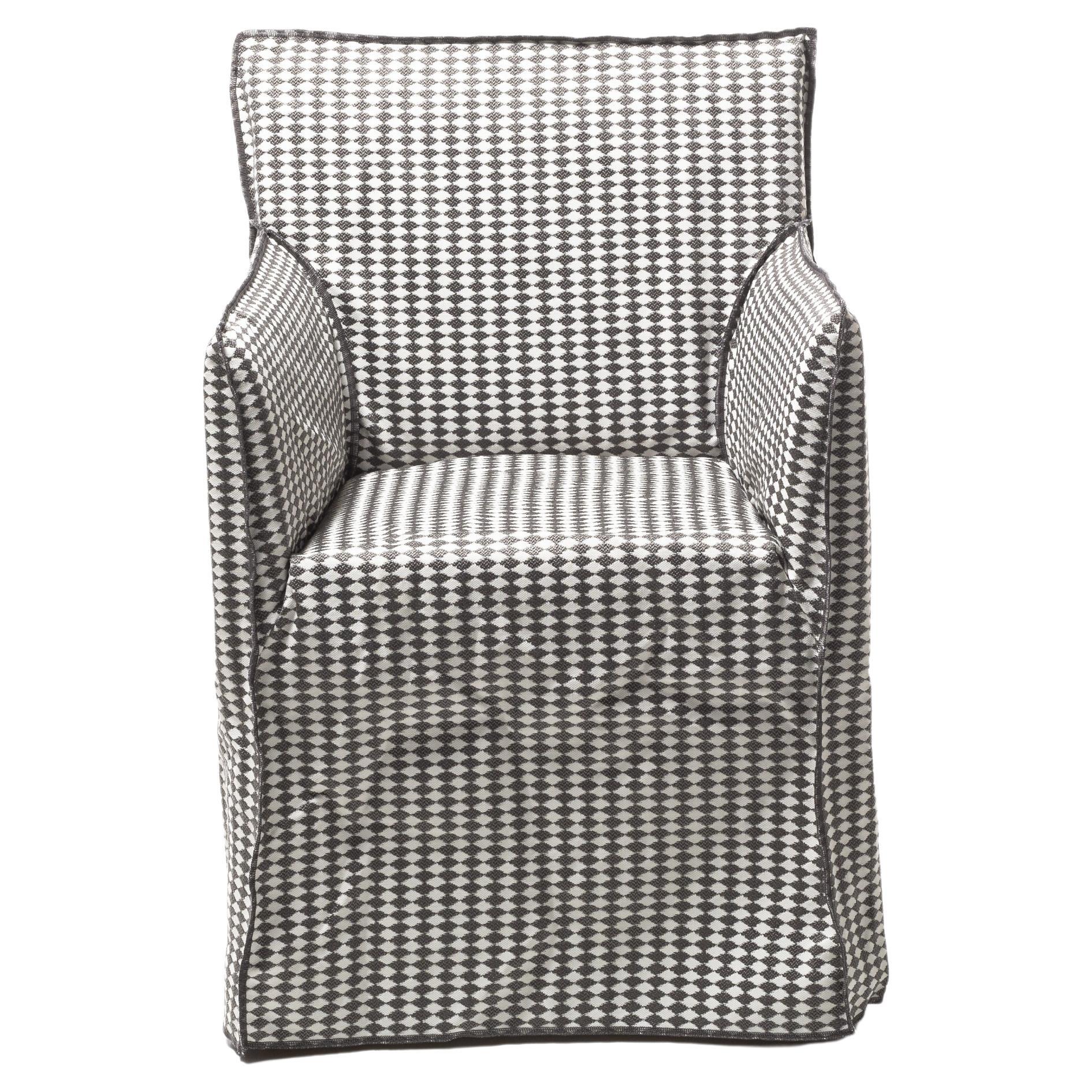 Gervasoni Ghost Out 25 Chair in Lisboa 07 Upholstery by Paola Navone For Sale