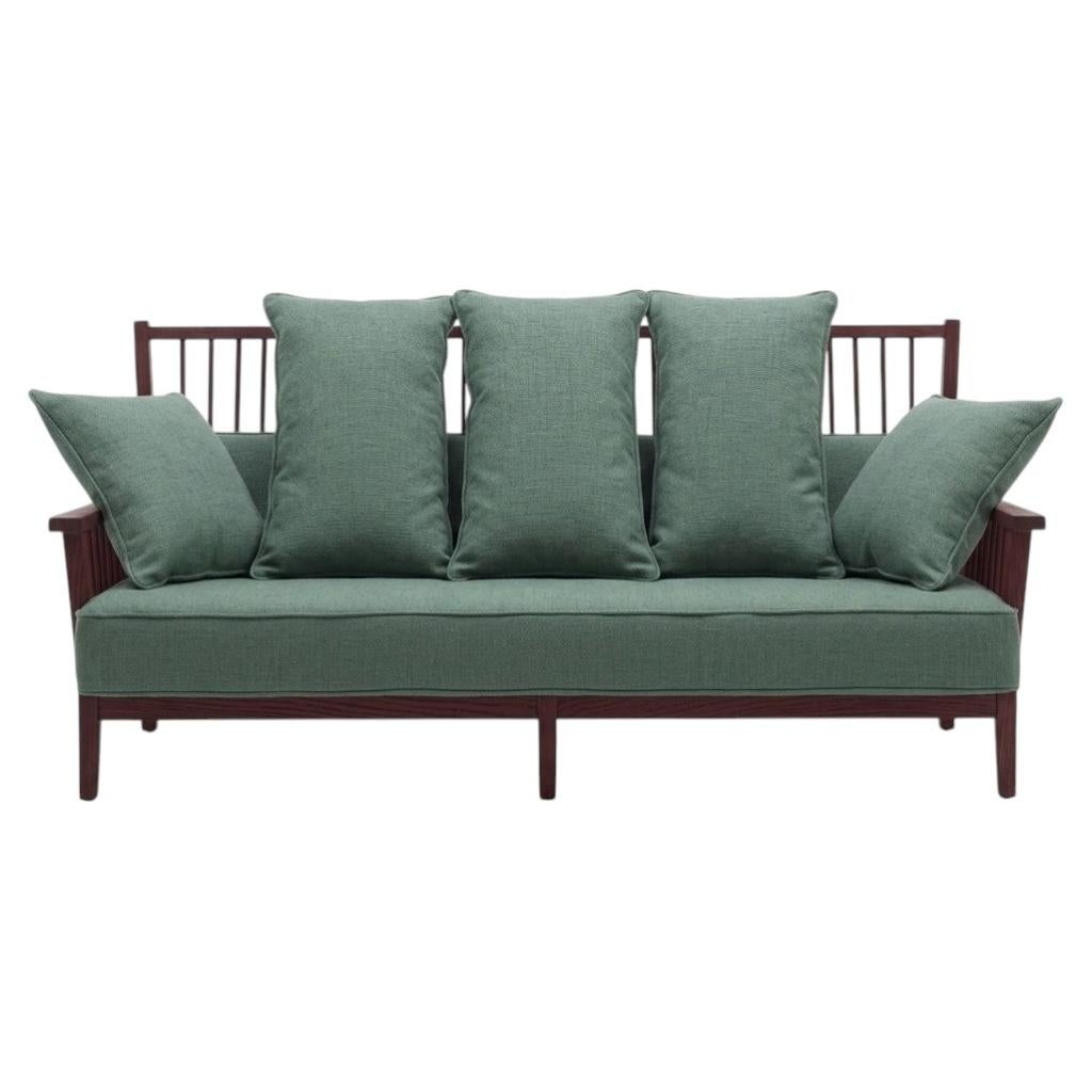 Gervasoni Gray 03 – Sofa 3 places design Paola Navone - Mint/Maple For Sale
