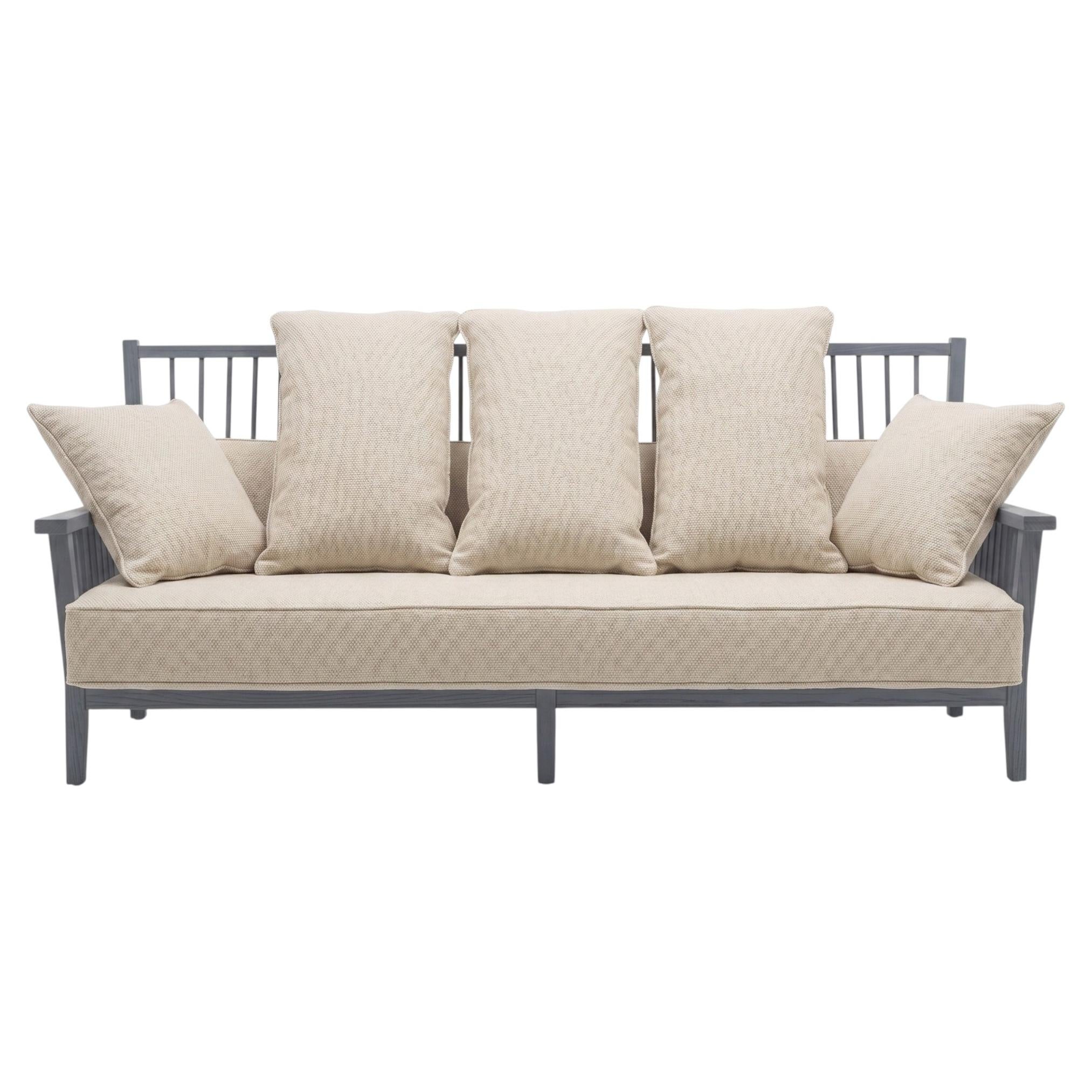 Gervasoni Gray 03 – Sofa 3 places design Paola Navone - Stone/Skybark