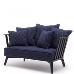 Gervasoni Gray 05 – Divano a 2 posti disegnato da Paola Navone - 3D Blu/Antracite