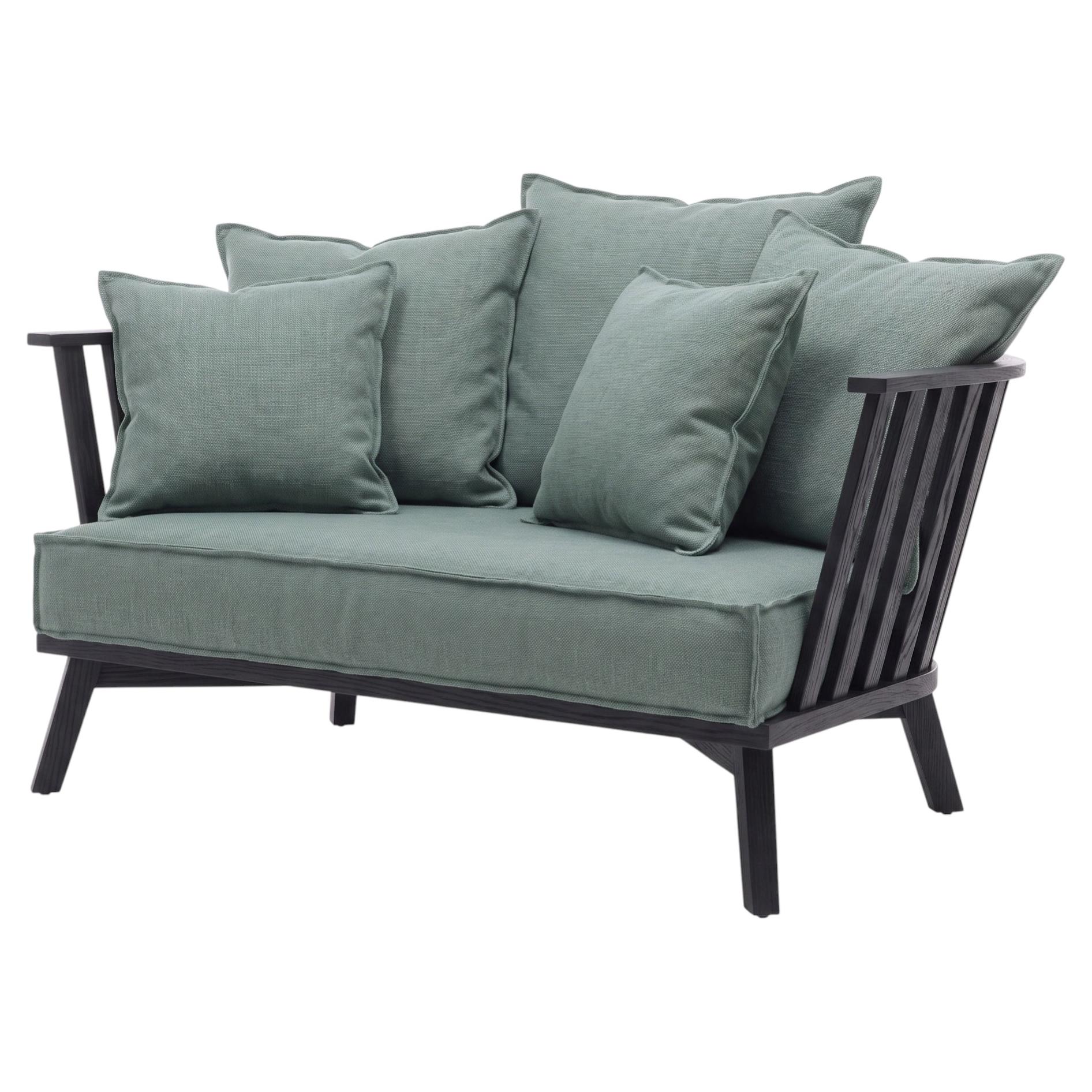 Gervasoni Gray 05 – Canapé 2 places, design Paola Navone - Menthe/Charbon en vente