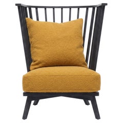 Gervasoni Gray 06 High back armchair design Paola Navone Avic/Charcoal