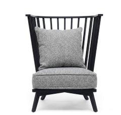 Gervasoni Gray 06 High back armchair design Paola Navone Heron/Charcoal