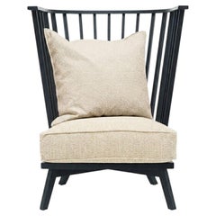 Gervasoni Gray 06 High back armchair design Paola Navone Stone/Charcoal
