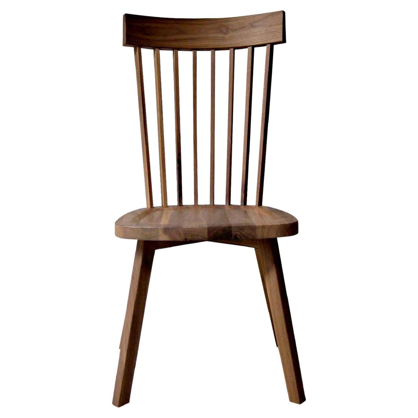 Gervasoni Grauer 21-Stuhl aus naturlackiertem amerikanischem Nussbaumholz von Paola Navone