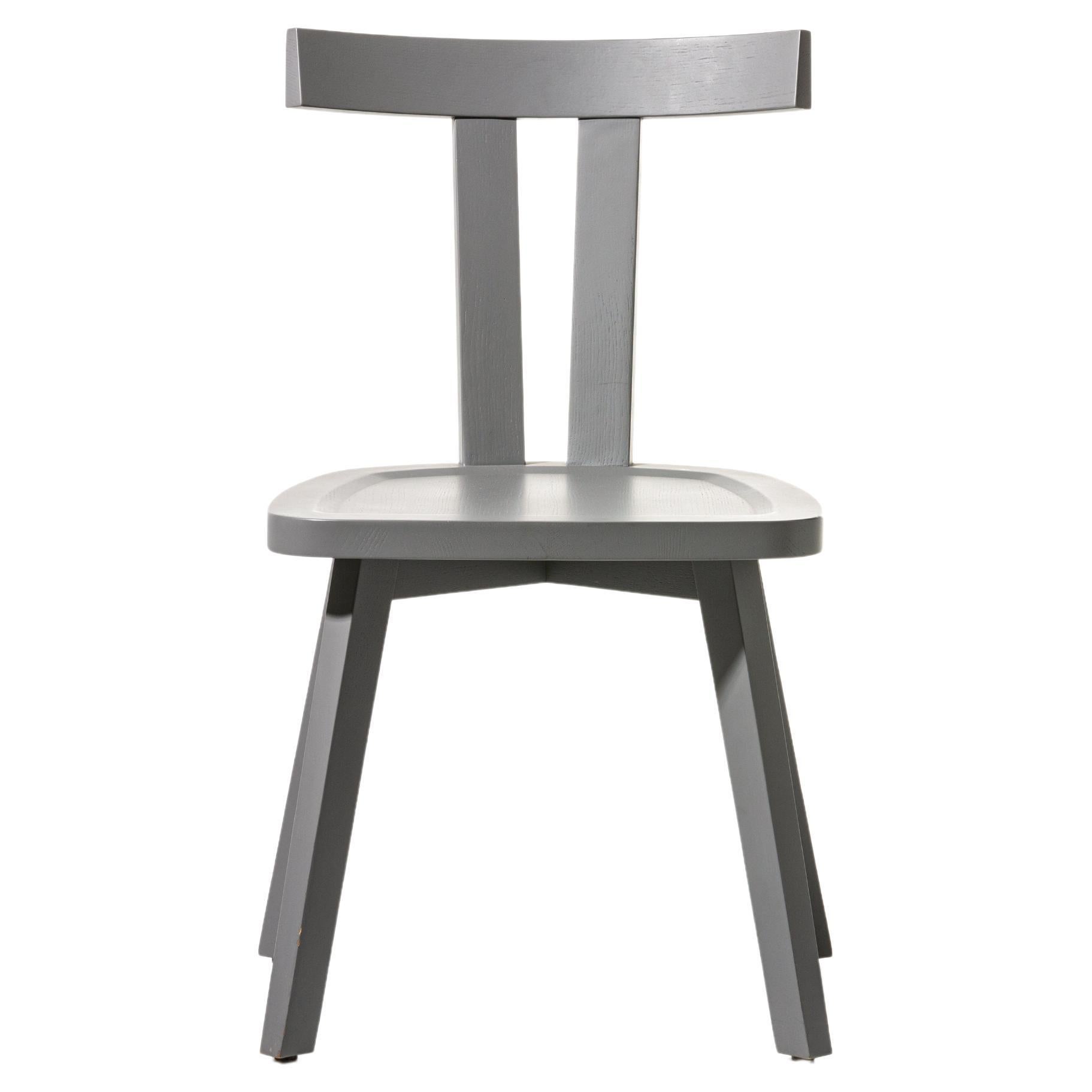 Gervasoni Grauer 23-Stuhl aus grau lackierter Eiche von Paola Navone