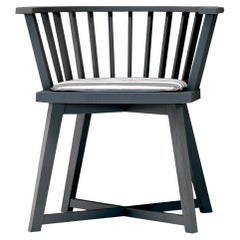 Gervasoni Gray 24 Chair in Grey Oak & Berlin Upholstery Cushion by Paola Navone