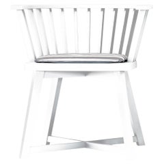 Gervasoni Gray 24 Chair in White Oak & Berlin Upholstery Cushion by Paola Navone