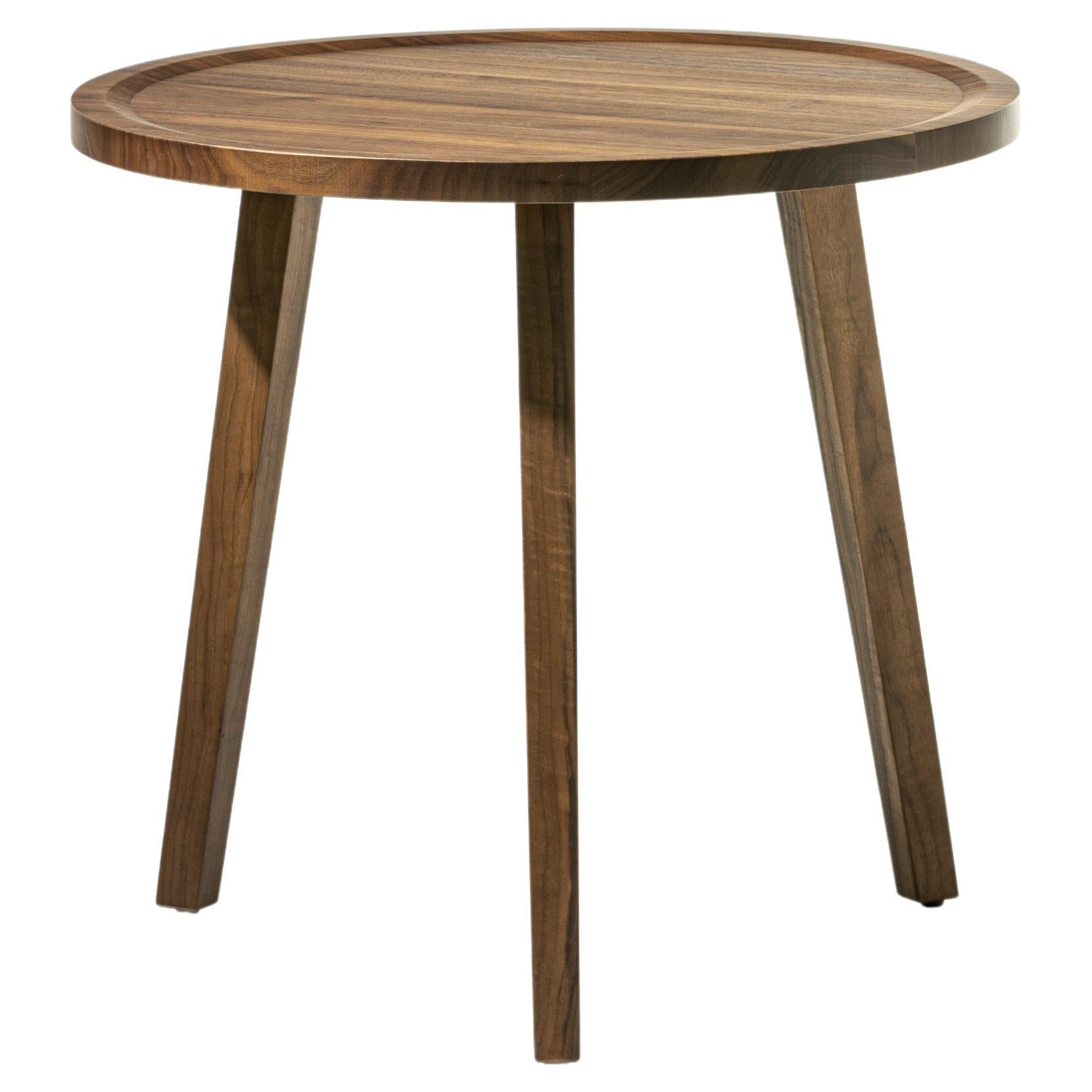 Gervasoni Gray 41 Natural Lacquered American Walnut Tea Table by Paola Navone For Sale