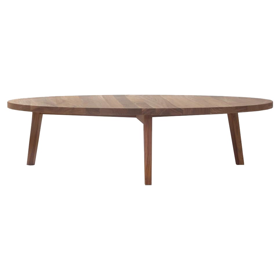 Gervasoni table basse grise 49 en noyer américain laqué naturel par Paola Navone