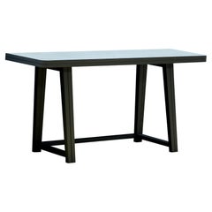 Gervasoni Gray 51 Console Table in Blue Lacquer Top & Black Legs by Paola Navone
