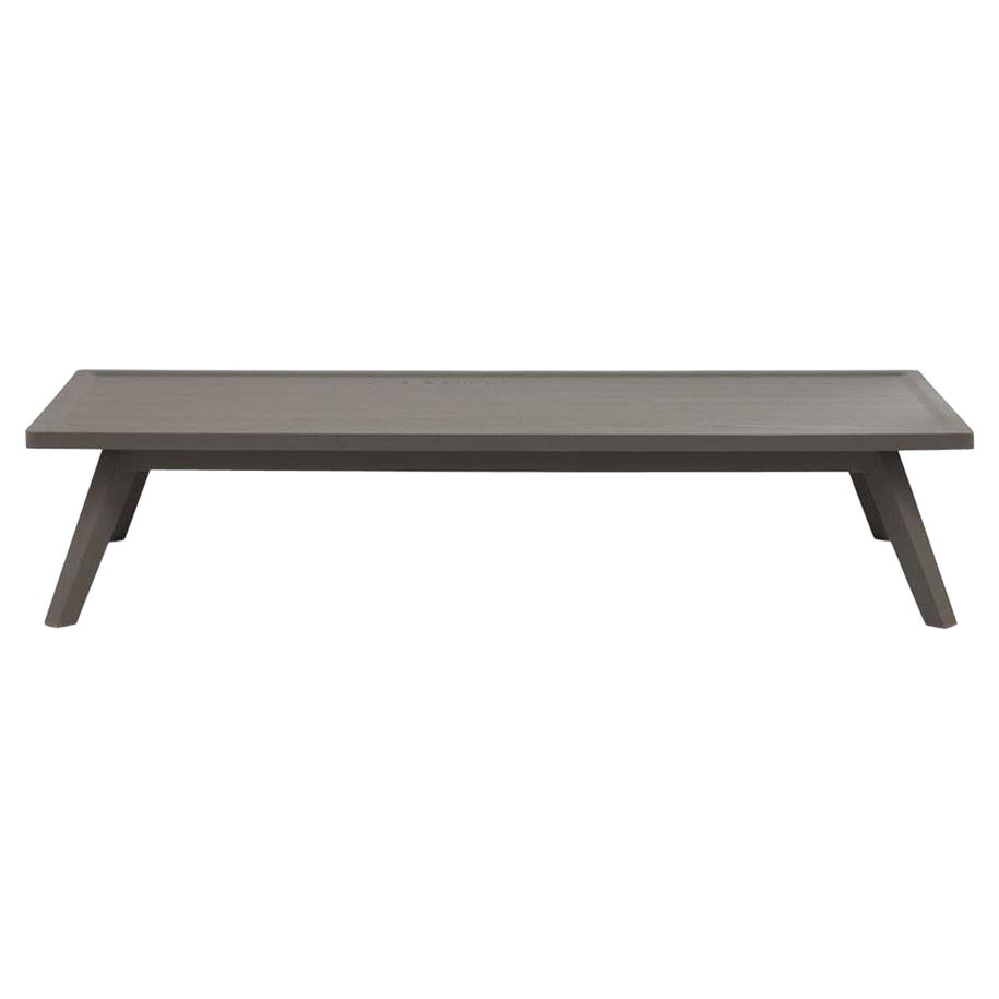 Mesa baja de roble lacado gris Gervasoni Gray 55 by Paola Navone
