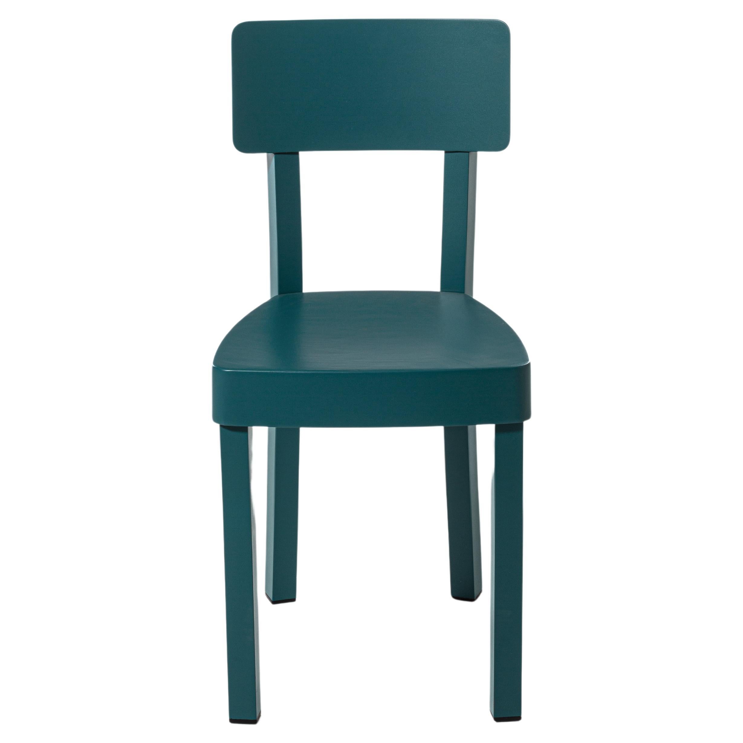 Gervasoni Inout 23 Outdoor Chair in Teal Lacquered Aluminum by Paola Navone For Sale