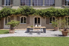 Gervasoni Inout 34 Dining Table by Paola Navone – Teak Top - Grey W210cm 82.7in