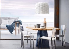 Gervasoni Inout 35 Square Dining Table by Paola Navone - Teak Top - Anthracite