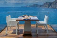 Gervasoni Inout 35 Square Dining Table by Paola Navone - Teak Top - White