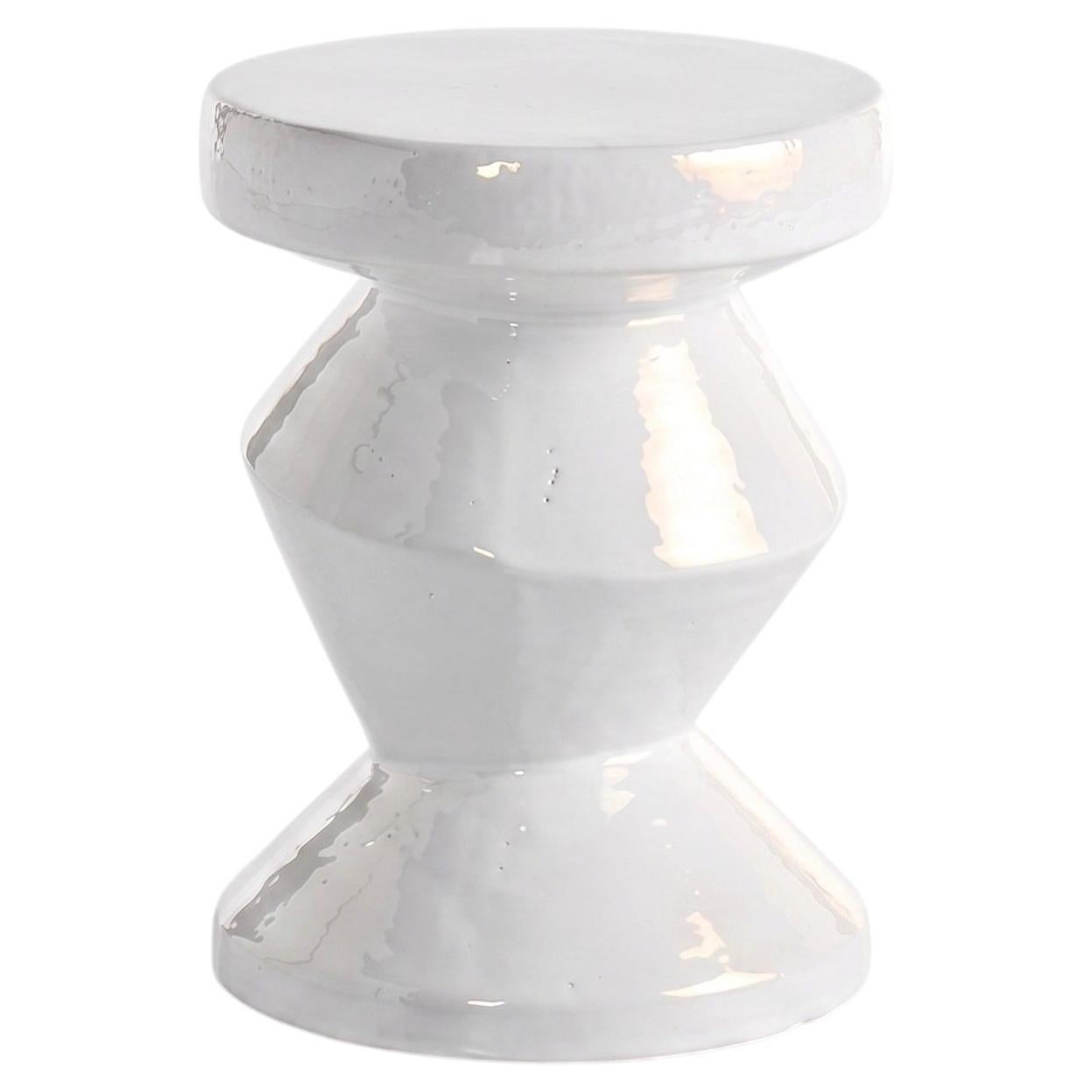 Gervasoni Inout 48 Table basse / Pouf par Paola Navone - Blanc