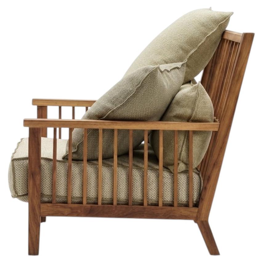 Gervasoni Inout 701 Sessel - Design Paola Navone - Geölte Iroko Struktur