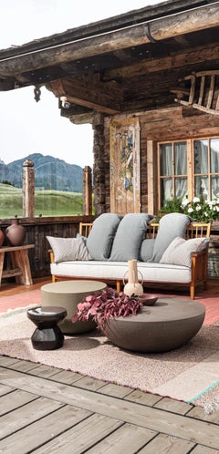 Gervasoni Inout 703 Outdoor sofa - design Paola Navone - Oiled Iroko structure