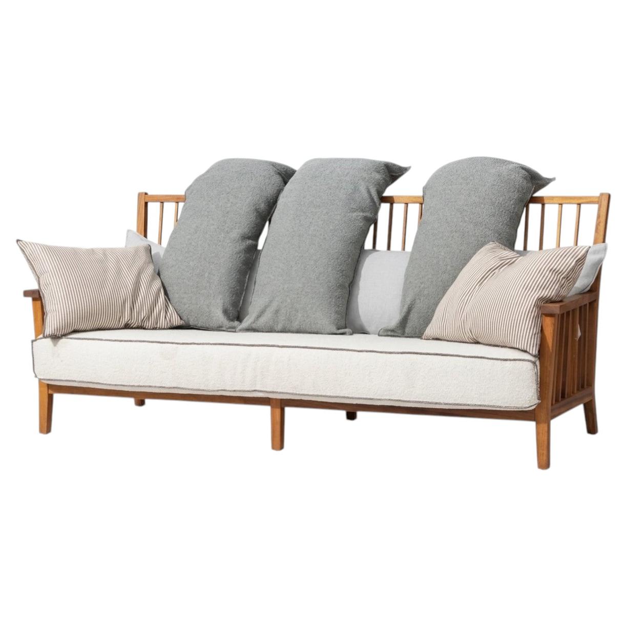 Gervasoni Inout 703 Outdoor sofa – design Paola Navone - Oiled Iroko structure