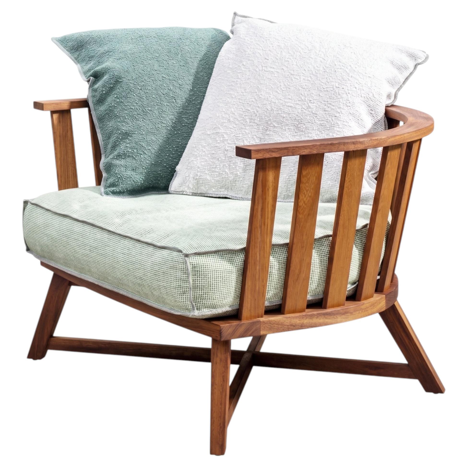 Gervasoni Inout 707 Armchair - design Paola Navone - Oiled Iroko structure For Sale
