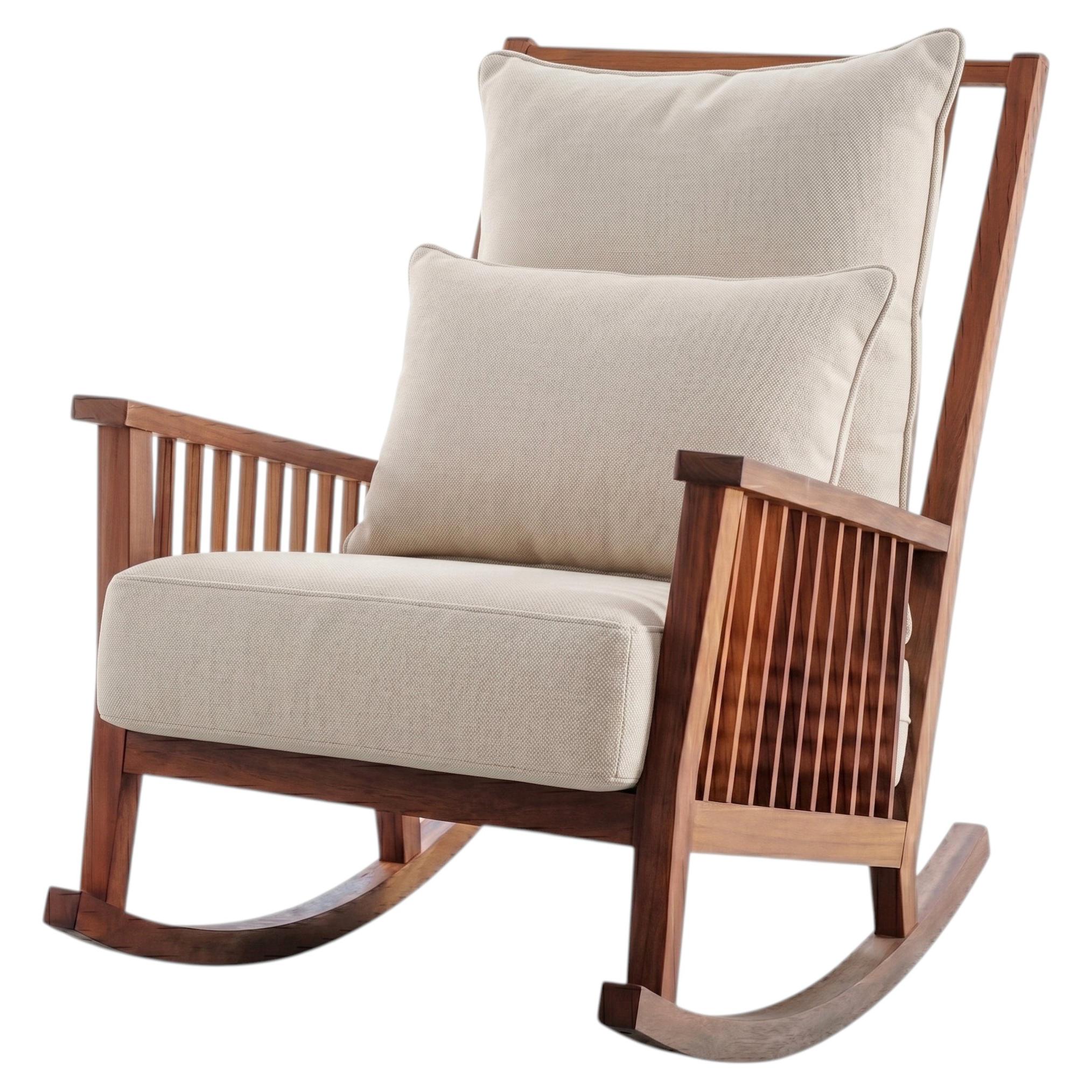 Gervasoni Inout 709 Rocking Chair - design Paola Navone - Oiled Iroko - Aspen