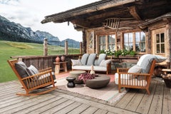 Gervasoni Inout 709 Rocking Chair - design Paola Navone - Oiled Iroko structure