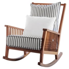 Gervasoni Inout 709 Rocking Chair - design Paola Navone - Oiled Iroko structure