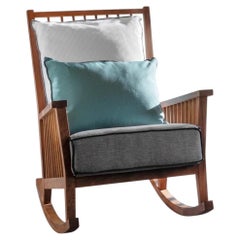 Gervasoni Inout 709 Rocking Chair - design Paola Navone - Oiled Iroko structure