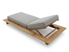 Gervasoni Inout 81 Daybed - Paola Navone - Natural Teak with Reclinable Backrest