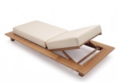 Gervasoni Inout 81 Daybed - Paola Navone - Natural Teak with Reclinable Backrest