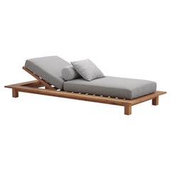 Gervasoni Inout 81 Daybed - Paola Navone - Natural Teak with Reclinable Backrest