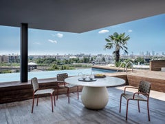 Gervasoni Inout 836 Round Table Paola Navone - Concrete base and Carrara marble