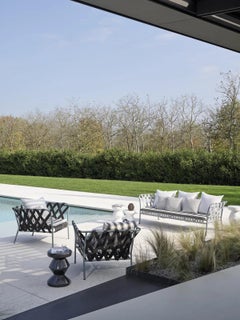 Gervasoni Inout 851 Armchair design Paola Navone Aluminium with elastic weaving