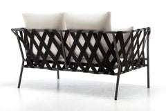 Gervasoni Inout 852 Sofa design Paola Navone Aluminium with elastic weaving