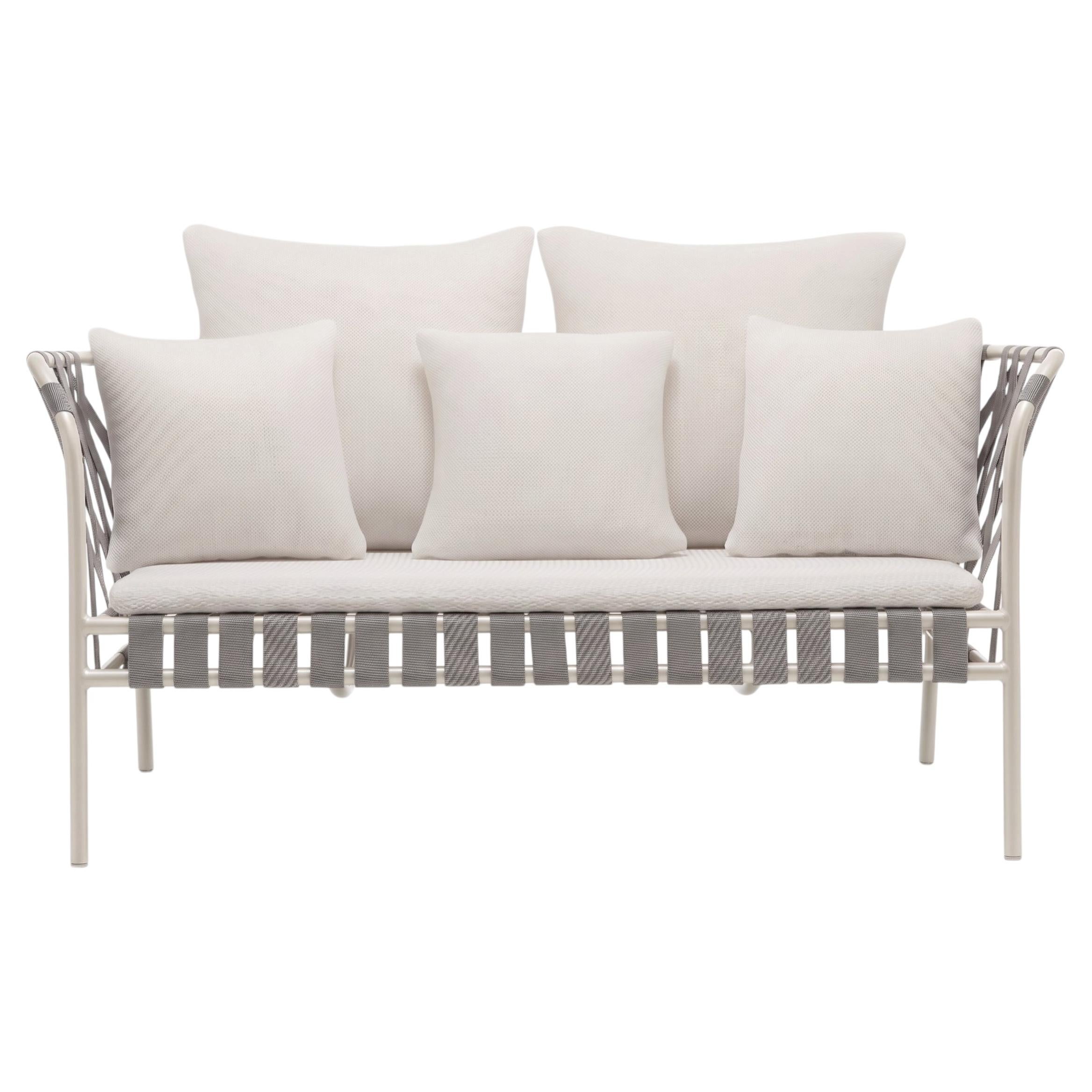 Gervasoni Inout 852 Sofa Design Paola Navone Aluminium mit elastischem Geflecht