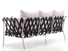 Gervasoni Inout 853 Sofa design Paola Navone - Aluminium with elastic weaving