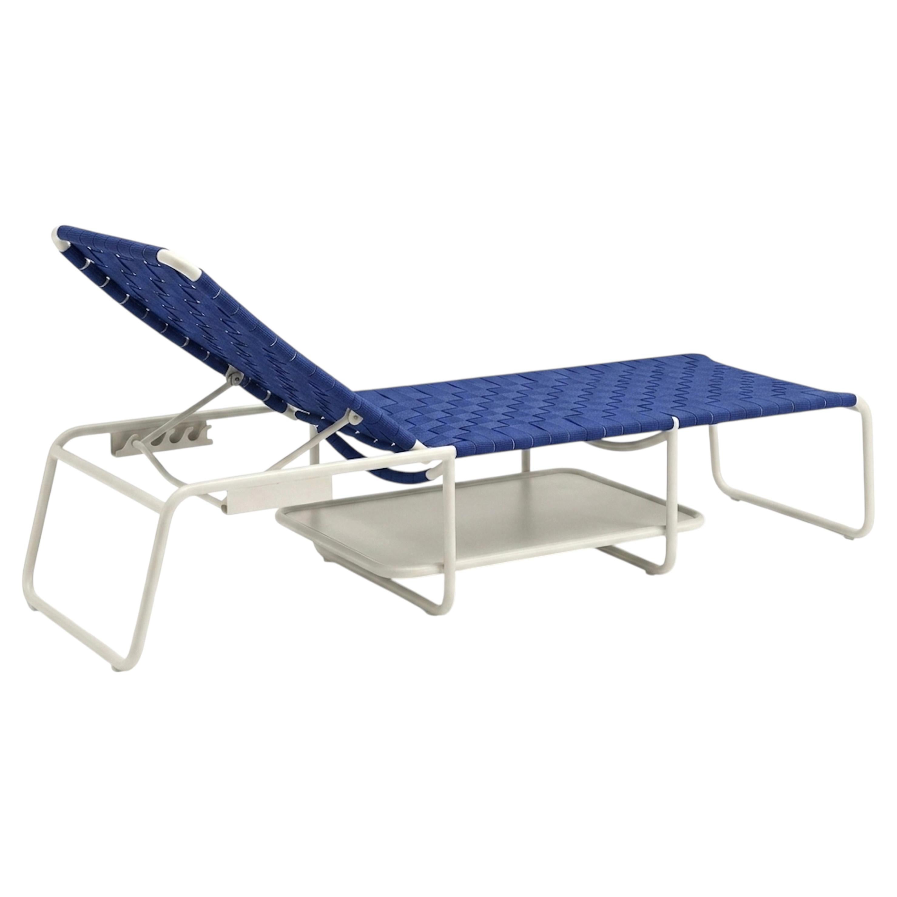 Gervasoni Inout 883 Bain de soleil - Lit de jour - design by Paola Navone - Pearl/Blue