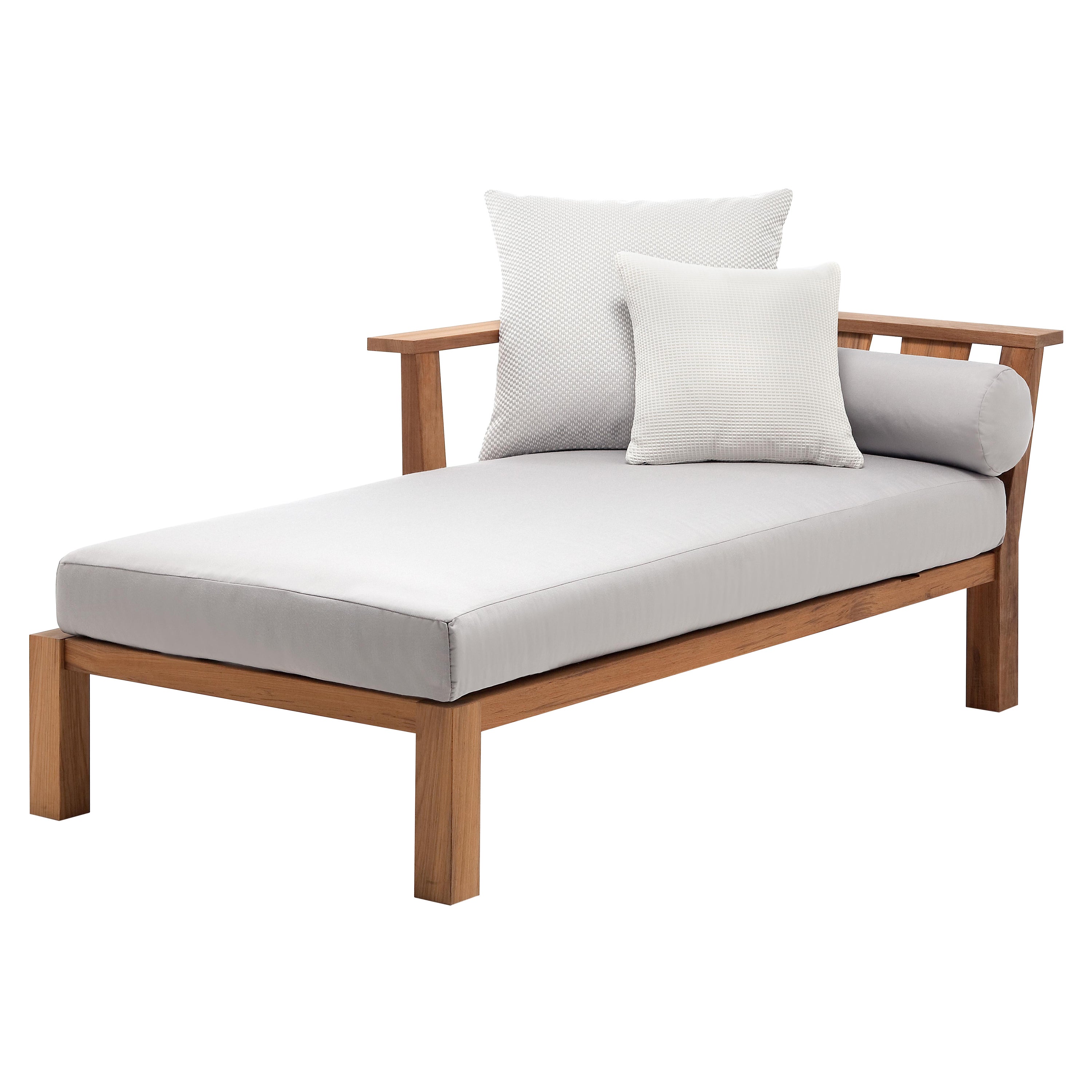 Gervasoni Inout Modular Day Bed in London 07 Polsterung mit natürlichem Teakholzrahmen