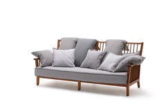 Gervasoni Inout Sofa in Oslo 04 Upholstery and Oiled Iroko Frame by Paola Navone