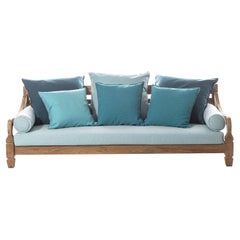 Gervasoni Jeko 04 Sofa in Capri 06 Upholstery with ECOTeak Base by Paola Navone