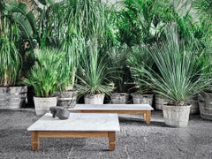Gervasoni Jeko 11 Coffee Table - design Paola Navone - ECOTeak - Carrara marble